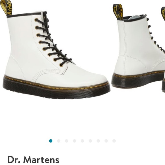 Dr. Martens Shoes New Doc Martens White Combat Boots Zavala 8